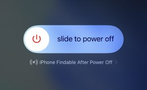 iPhone power slider