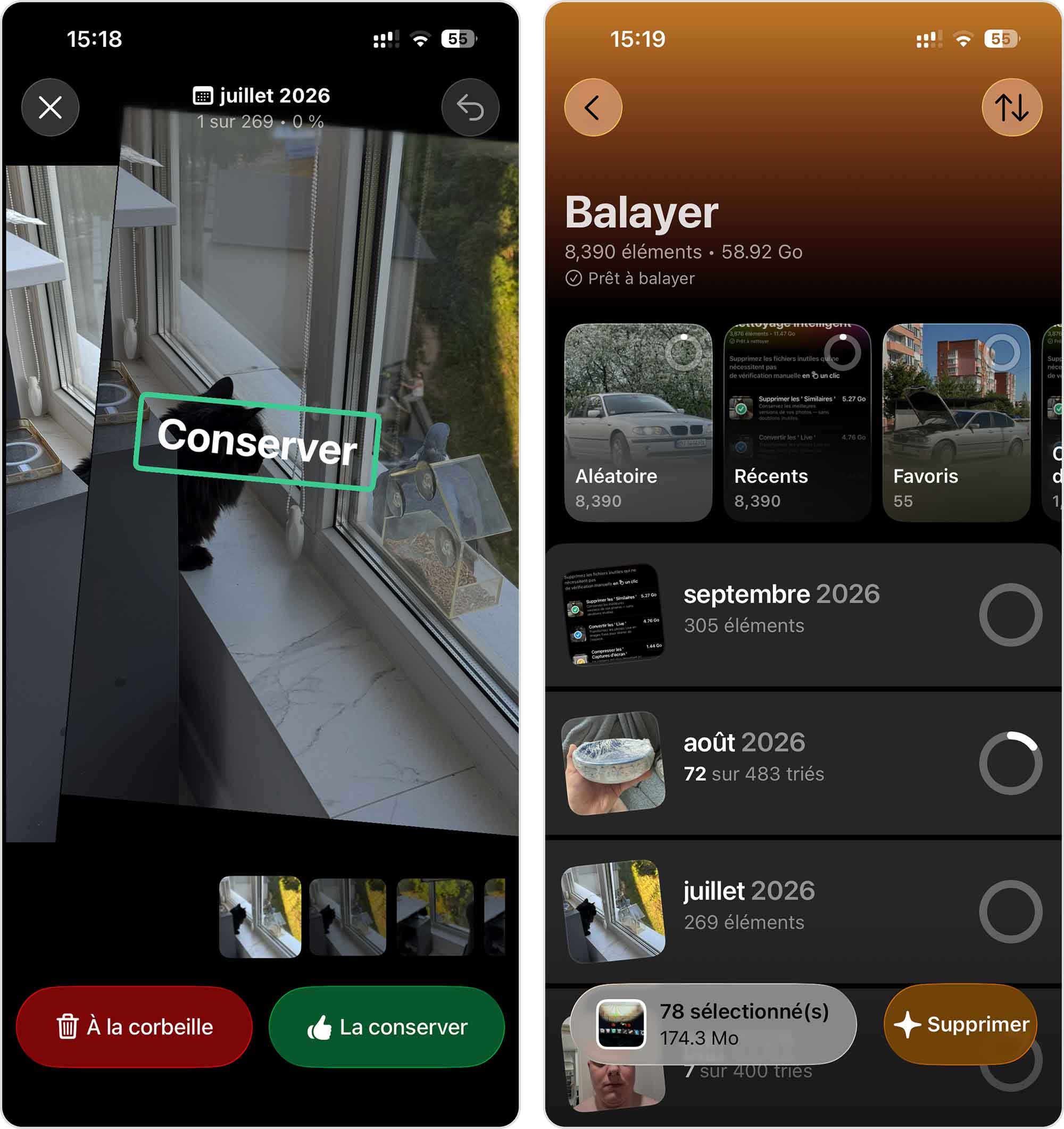 Application Clever Cleaner en mode balayage gratuit