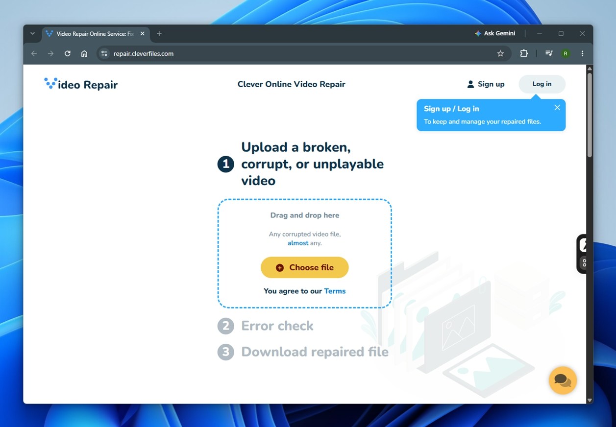 Choose corrupted GoPro video