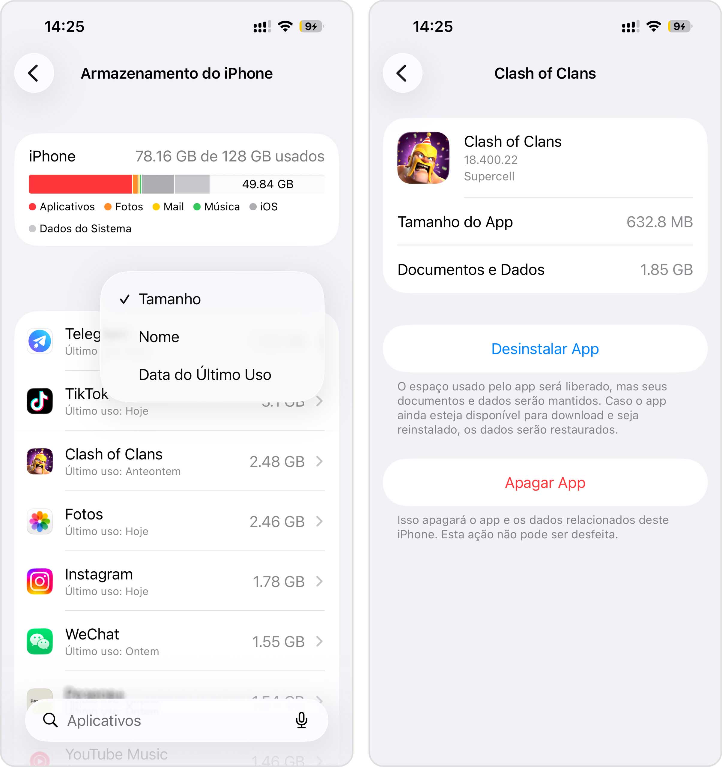 excluir aplicativo do iPhone