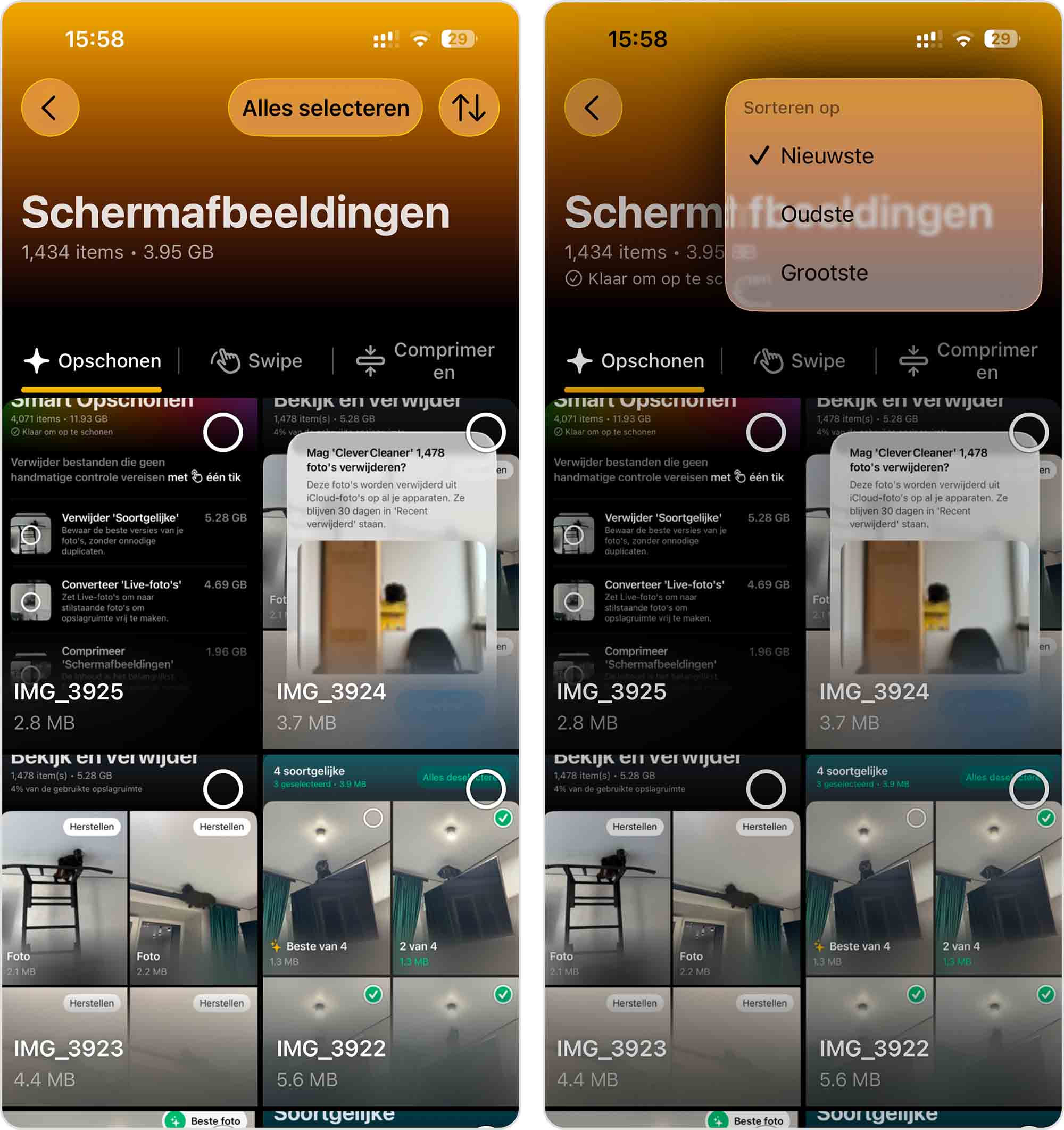 screenshots verwijderen