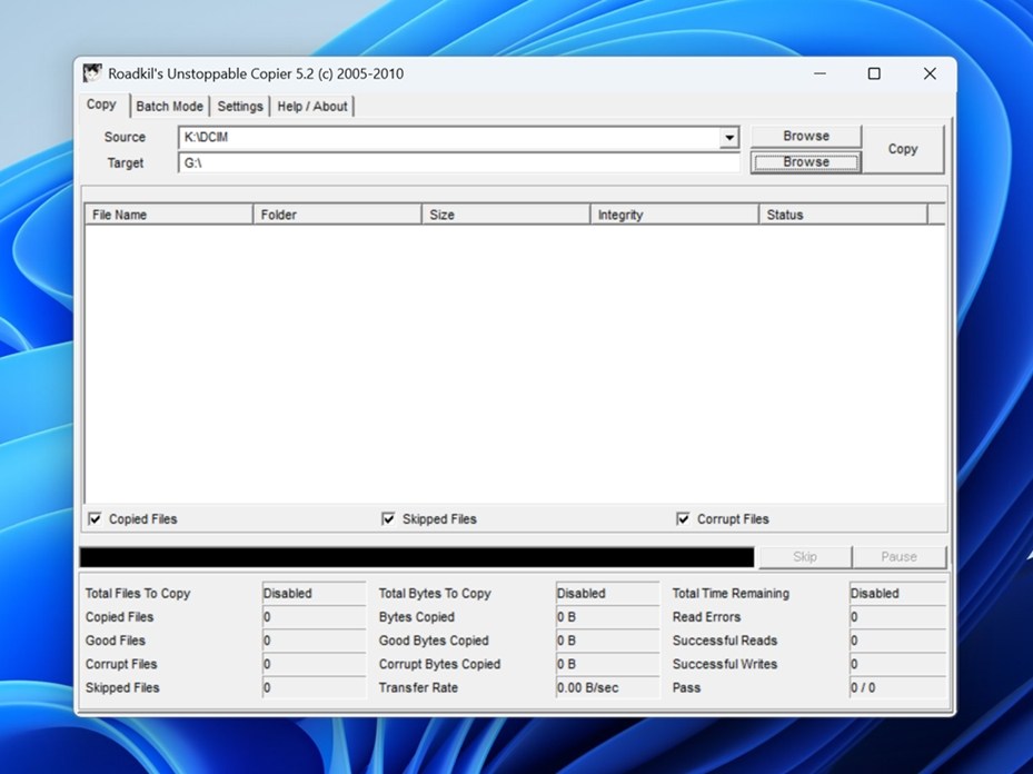 Unstoppable Copier Starting Copy Process