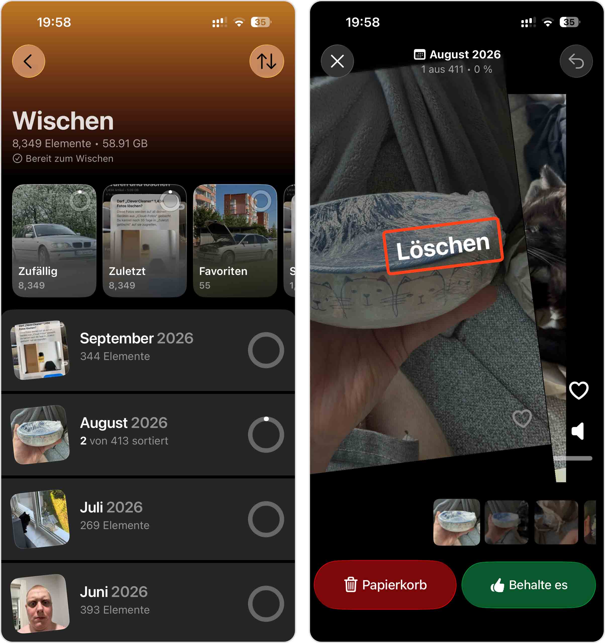 Vollständig kostenloses Swipe-Modul