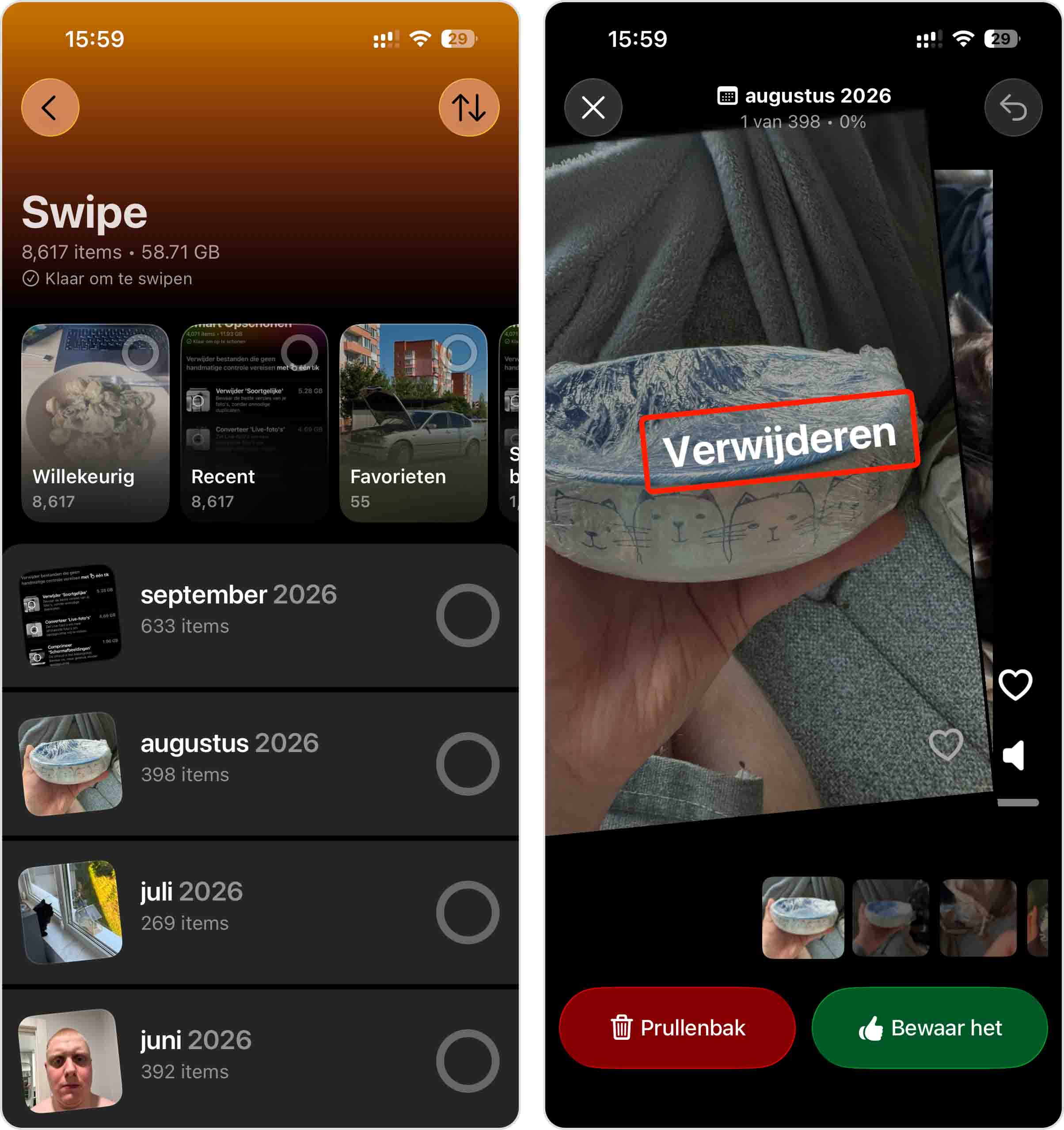 volledig gratis swipe modus