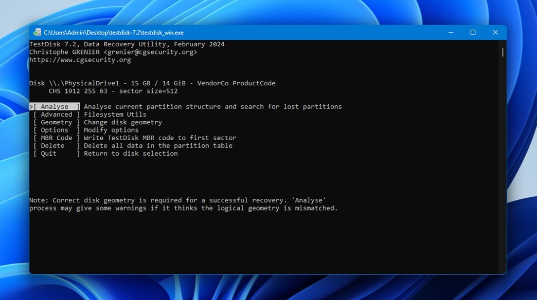 Analyze the partition structure