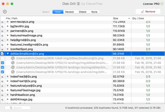 Remover arquivos duplicados no mac