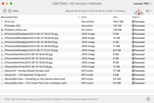 Conclua a Recuperação do seu Drive USB