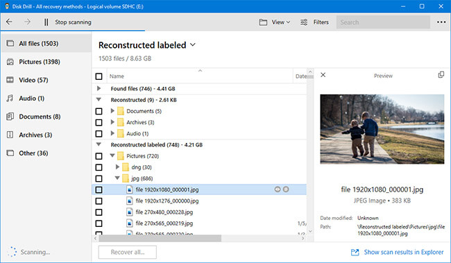 recover files from sd card