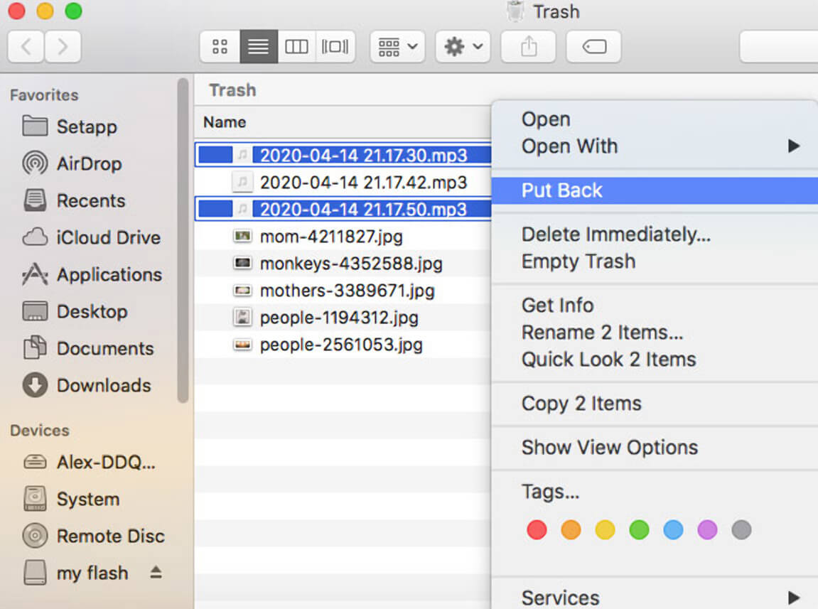 Mac trash folder missing marinelop