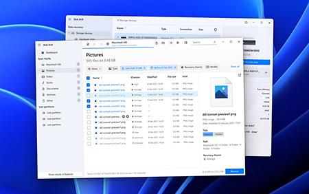 Searching for lost data in Disk Drill for Windows