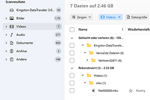 Verwenden Sie Filter für eine schnellere Suche, indem Sie den richtigen Dateityp auswählen