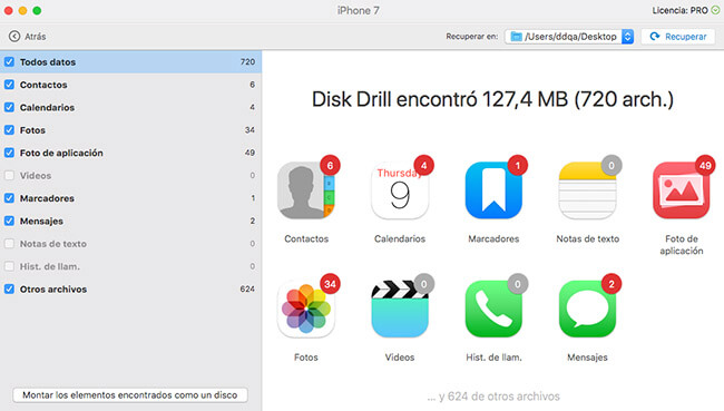 Recuperación de datos de iPhone para Mac OS X