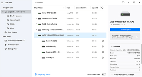 recuperare file da hard disk
