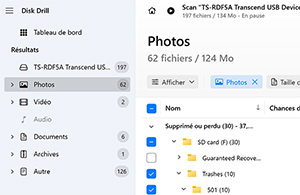 Utilisez des filtres pour une recherche plus rapide en sélectionnant le bon type de fichier