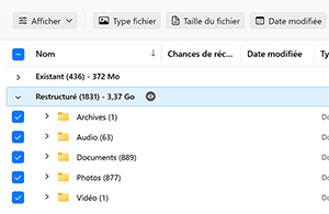 Vérifier la section de reconstruction
