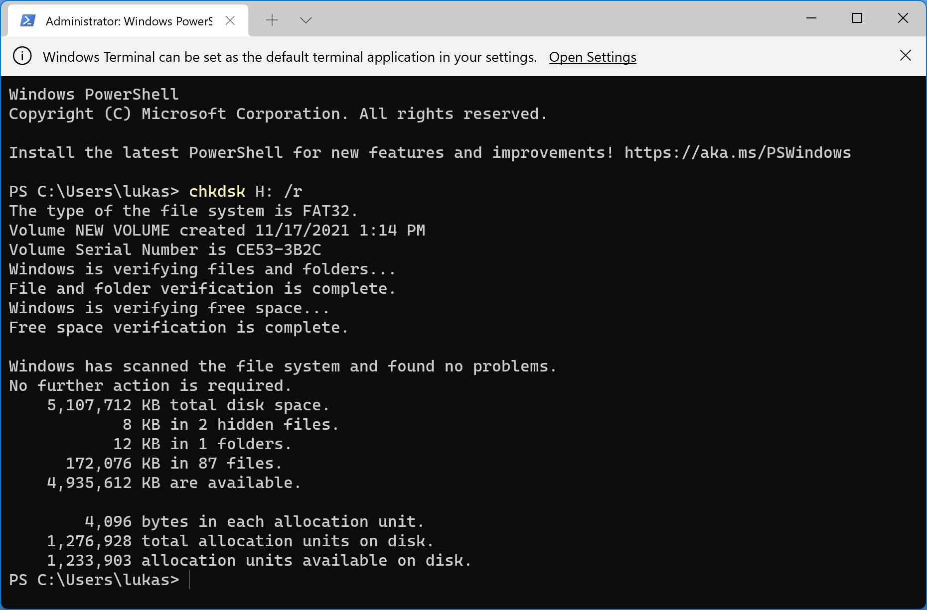 Recover Lost Partition with CMD