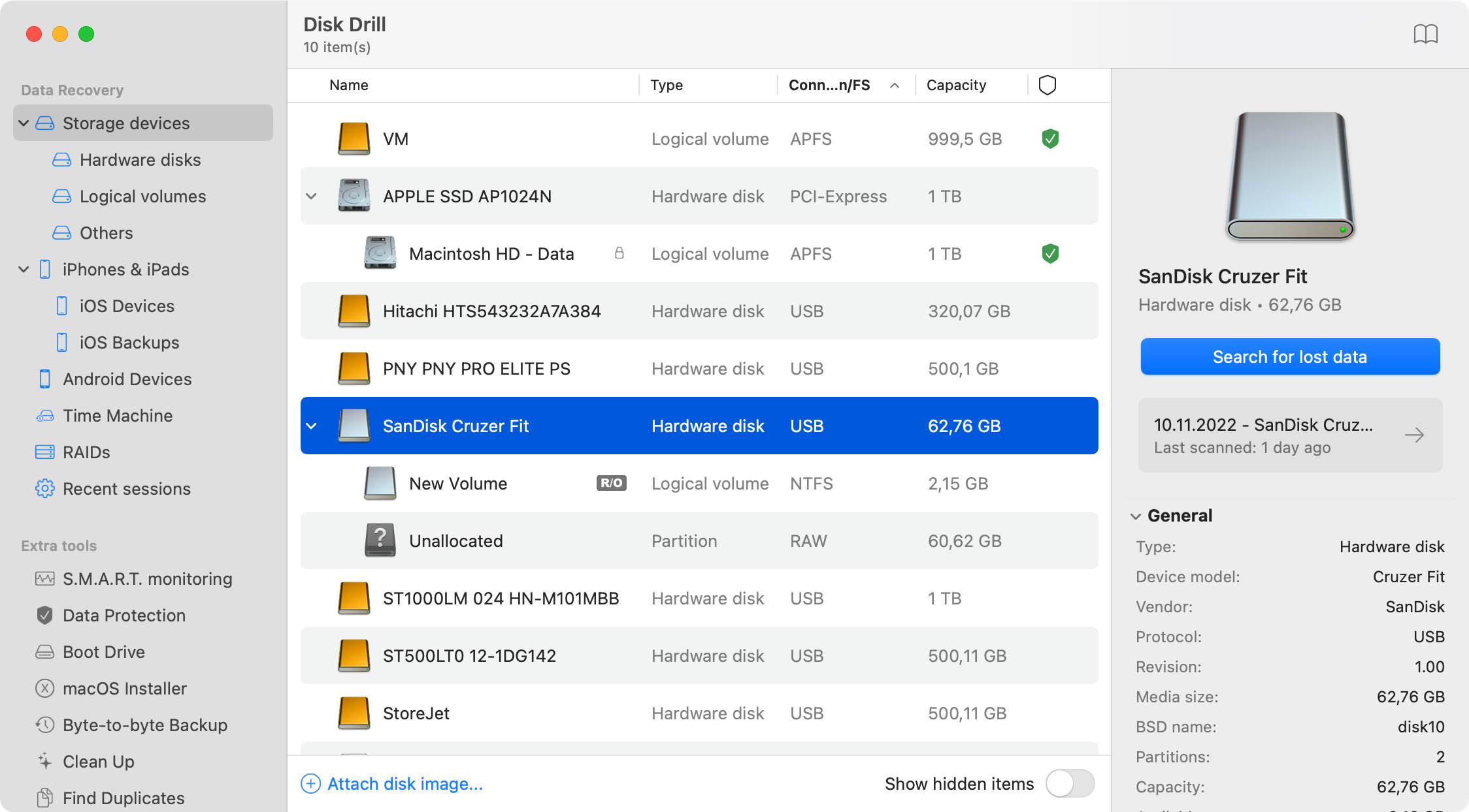 Select the Disk or Partition