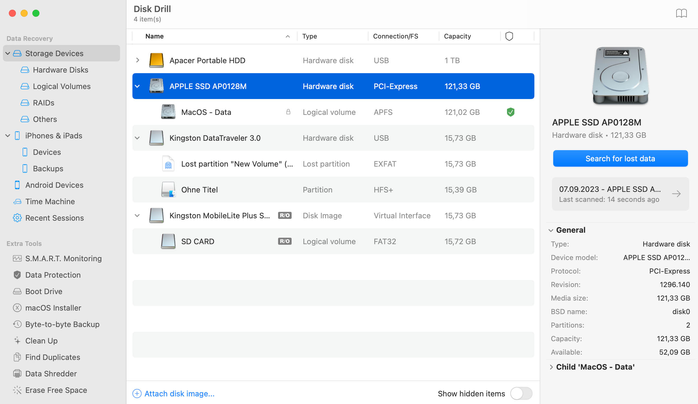 Choose the Device where your important Excel files were lost