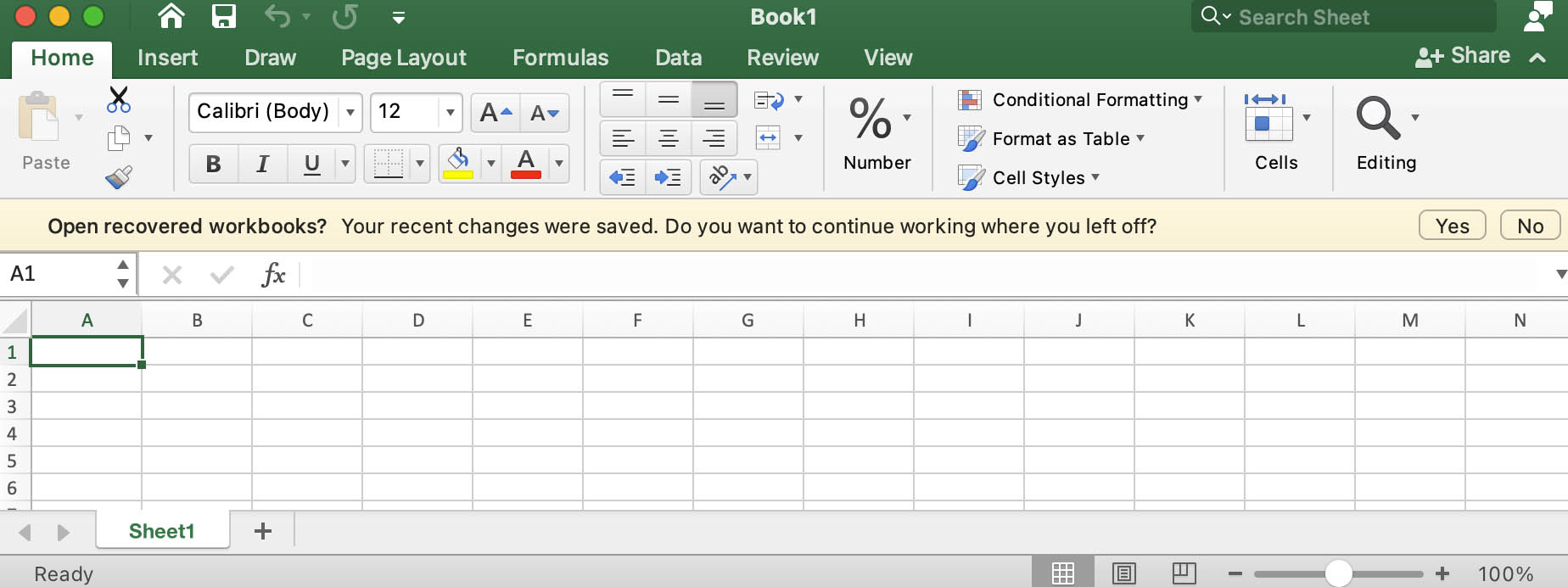 Recover an Unsaved Excel File From Recent Workbooks