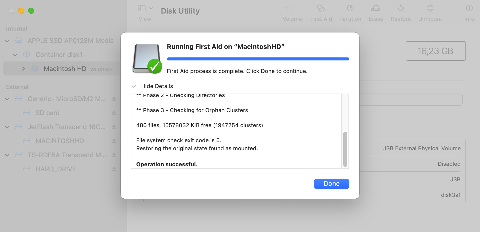 Use Disk Utility to repair a drive