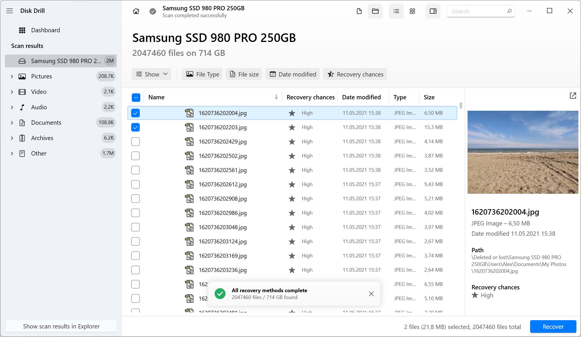 Open Disk Drill to begin the HFS disk recovery