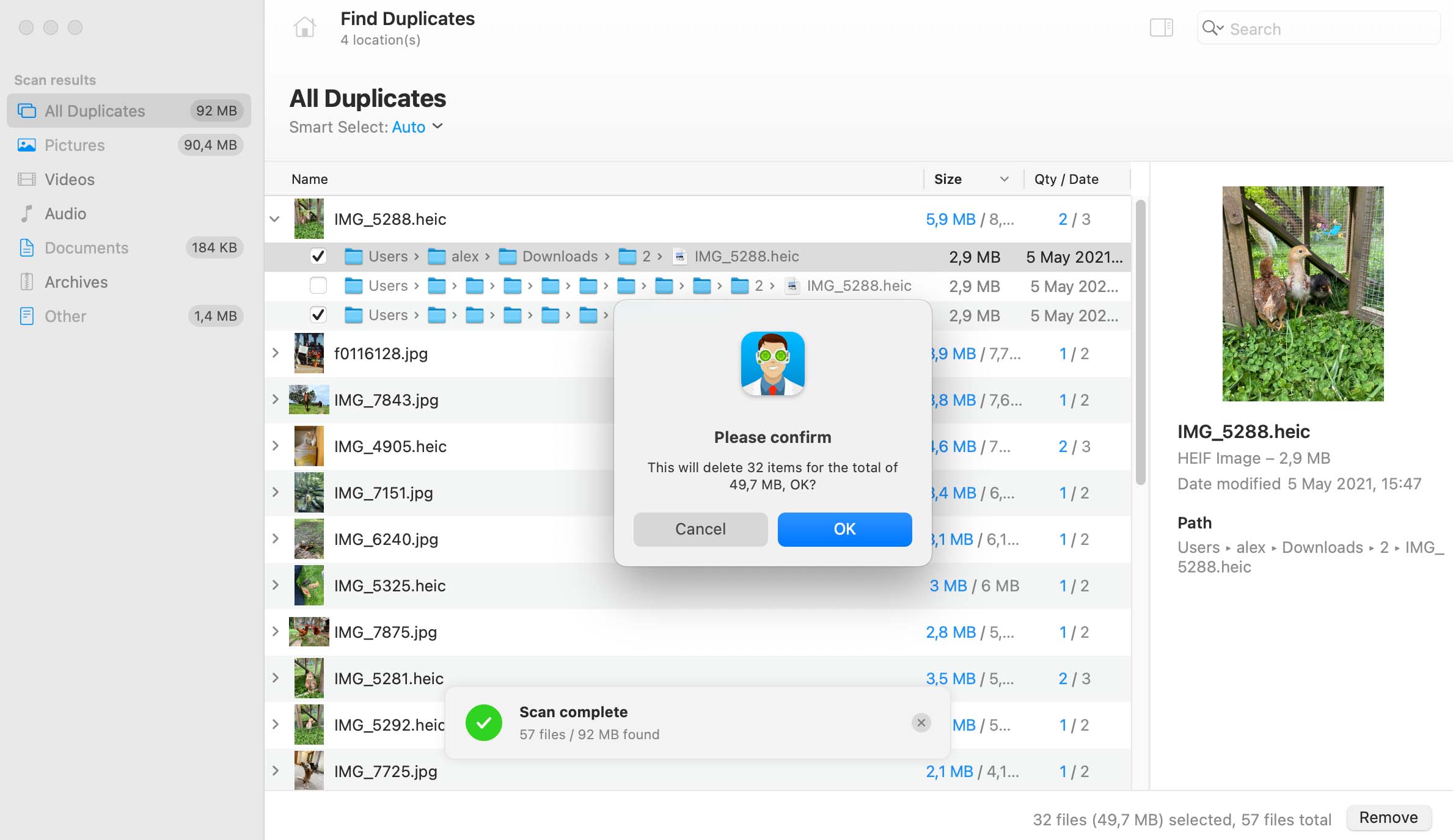 Select Duplicates for Deletion