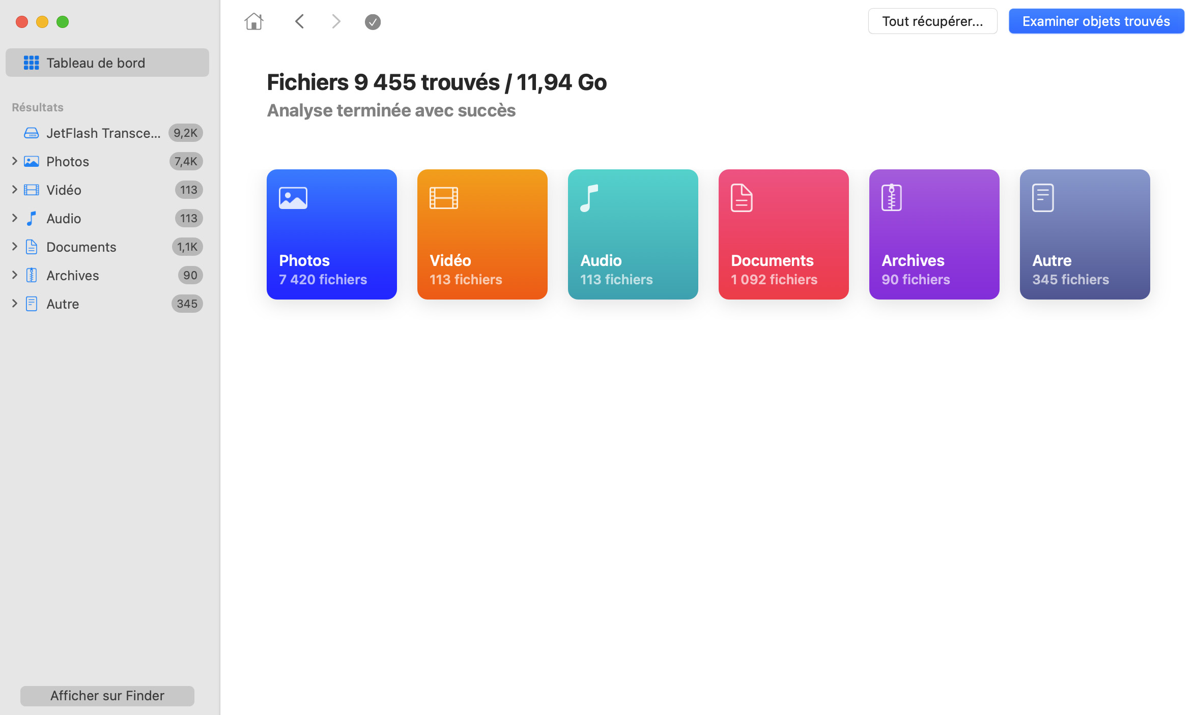 Analyse Rapide pour les lecteurs HFS+, FAT et NTFS