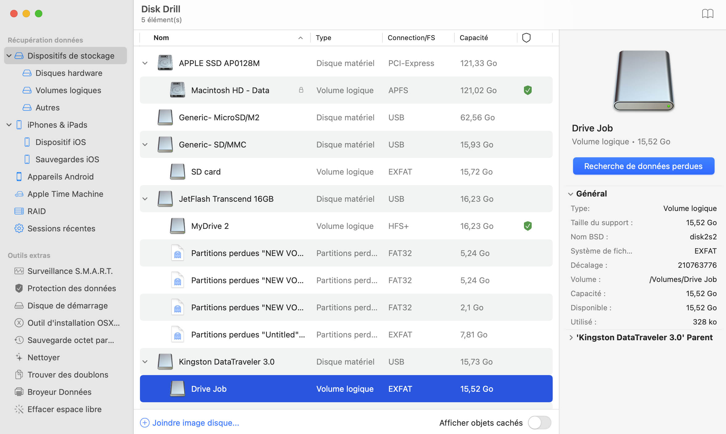 Commet récupérer des données d'un disque dur formaté sur Mac OS X