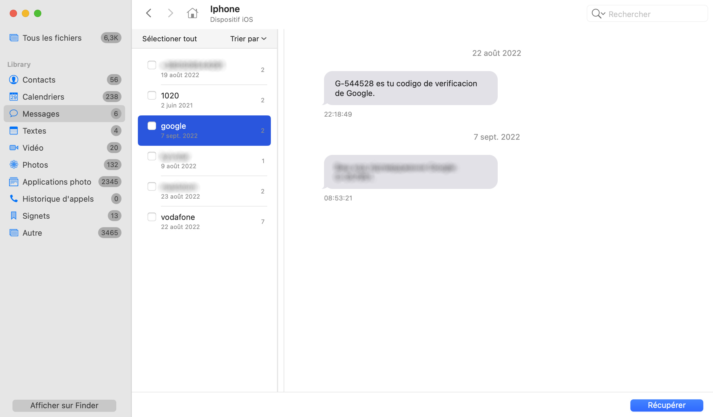 Il est temps de récupérer les sms supprimés