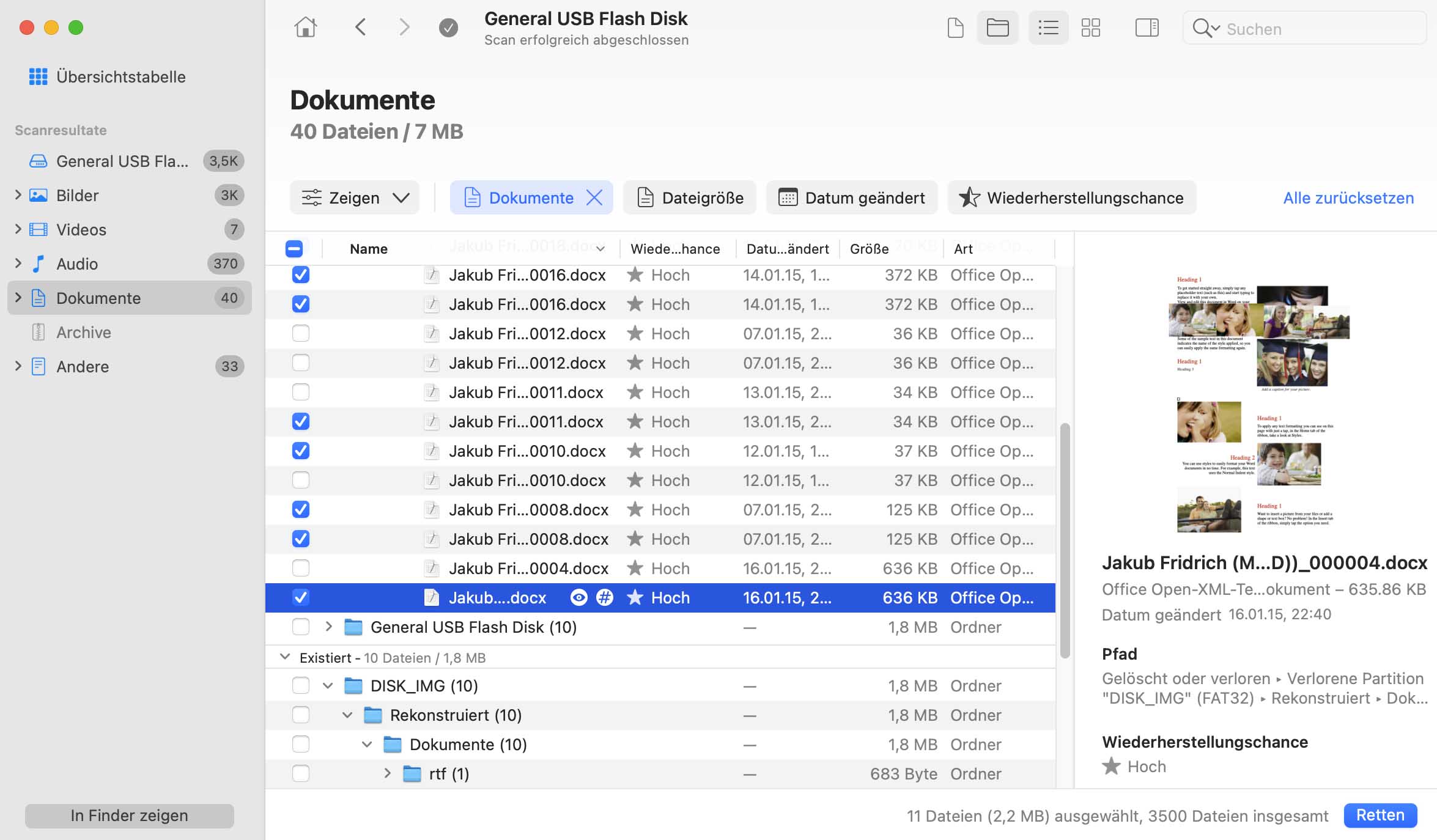 Das Wiederherstellen von Word-Dokumenten mit Disk Drill ist einfach