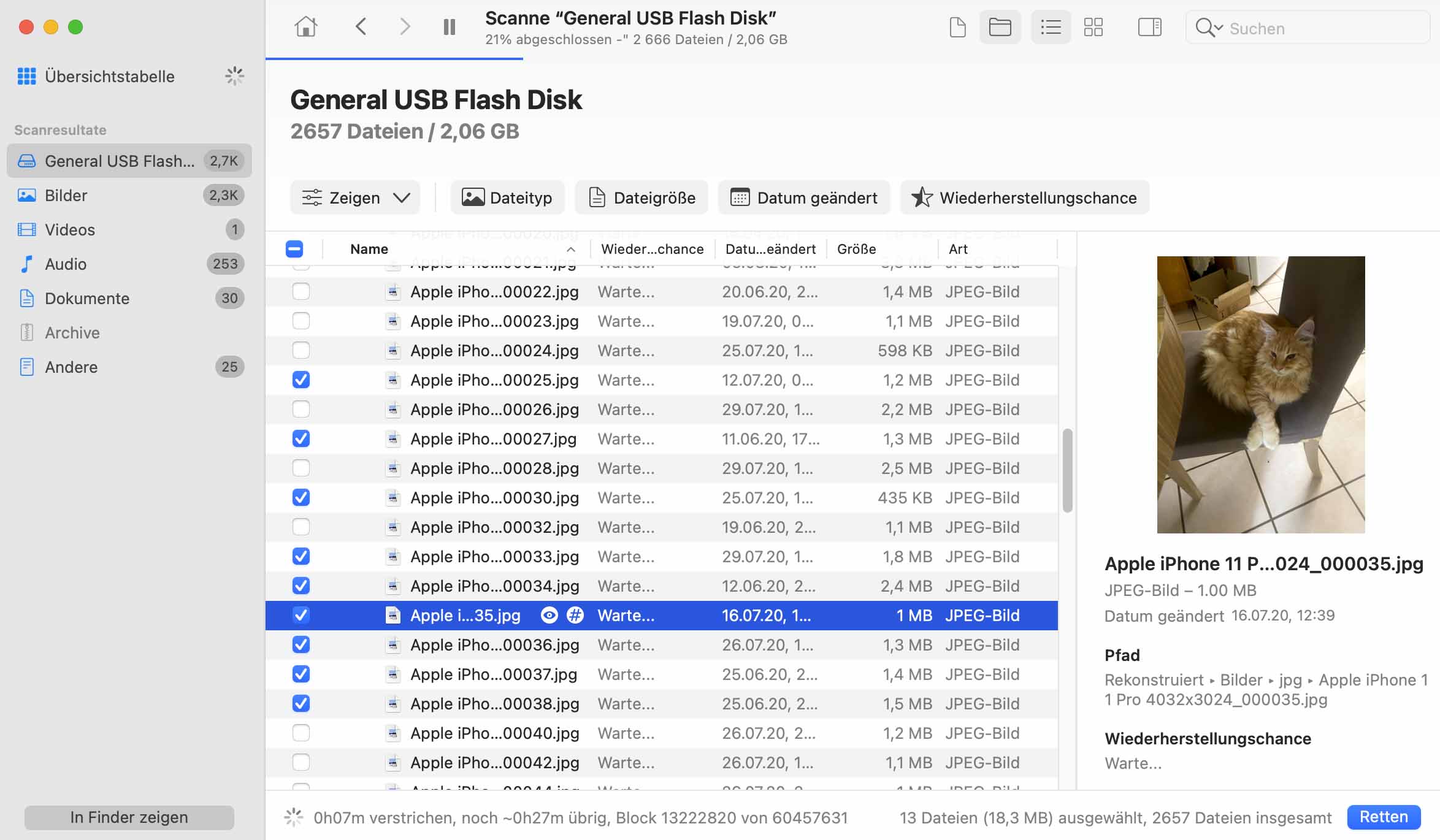 Führen Sie einen Tiefen-Scan (Deep Scan) auf jedem Volume oder Dateisystem durch