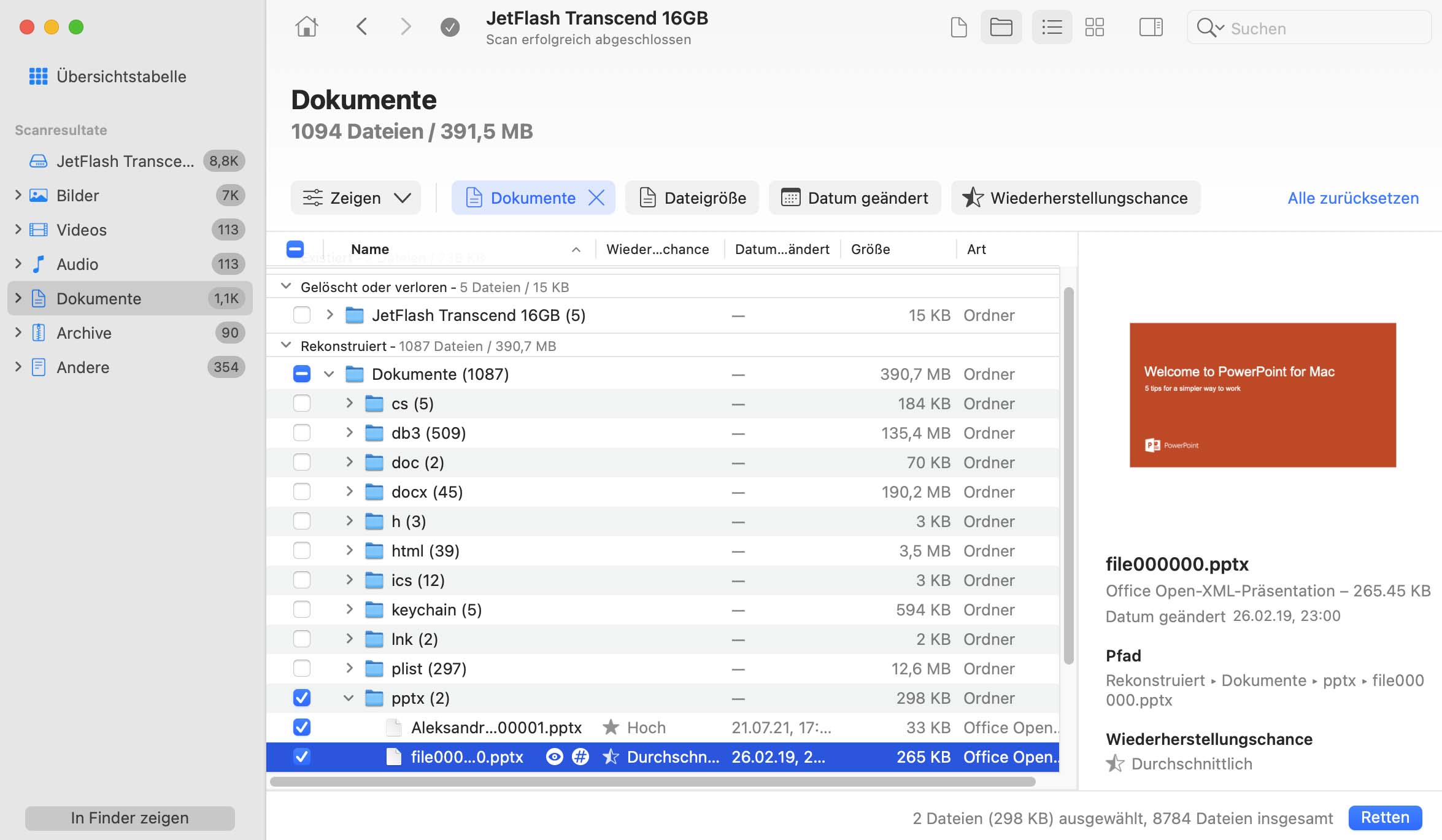 So stellen Sie PPT-Dateien unter Mac OS X wieder her