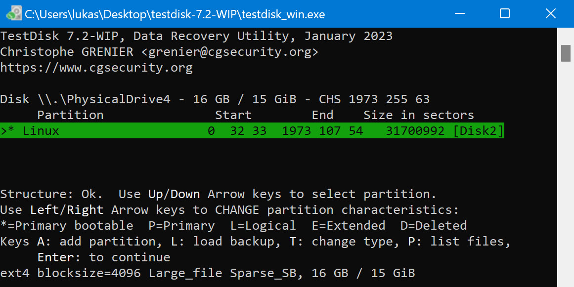 Fix a Damaged Partition Table Using TestDisk