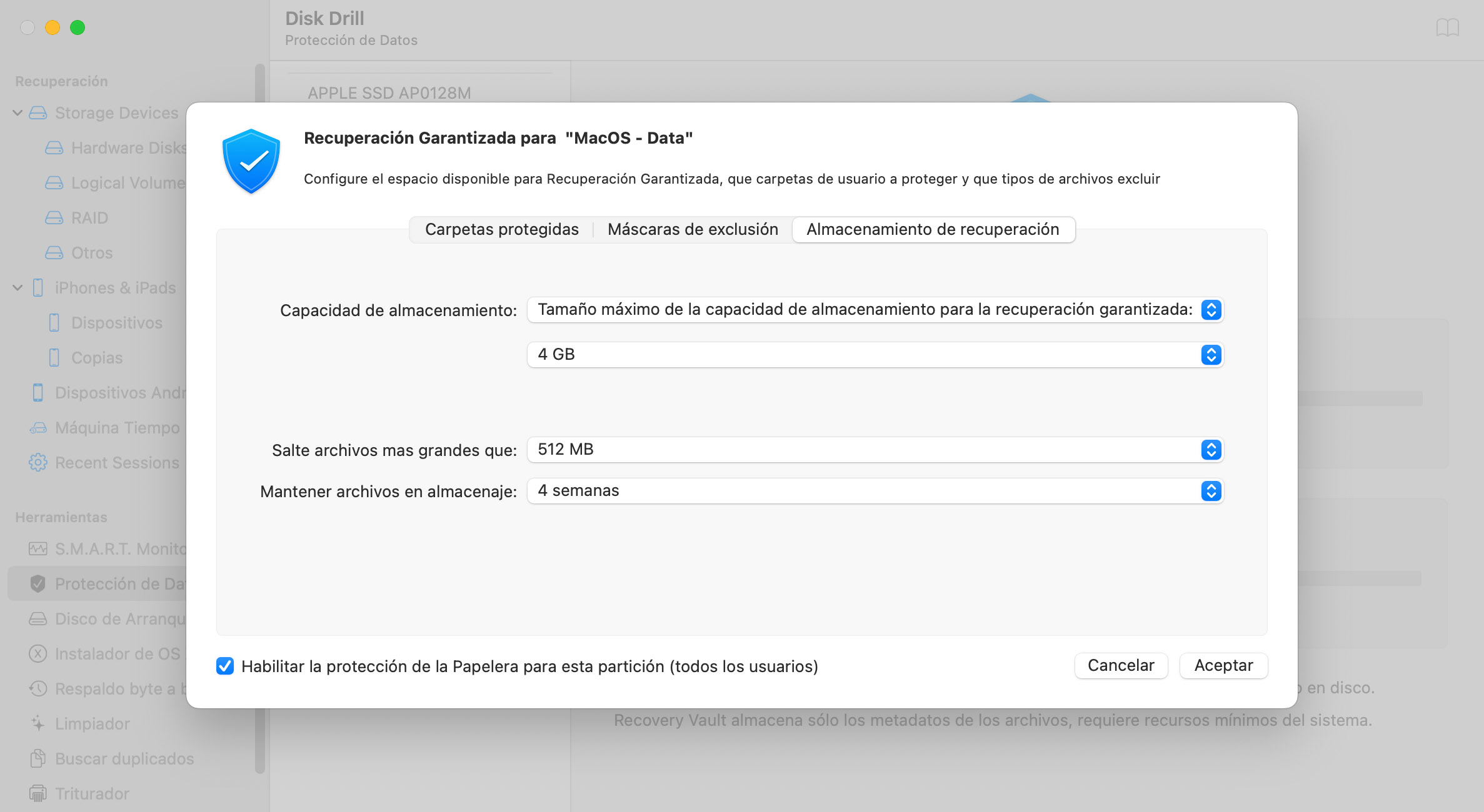 Configura una recuperación garantizada