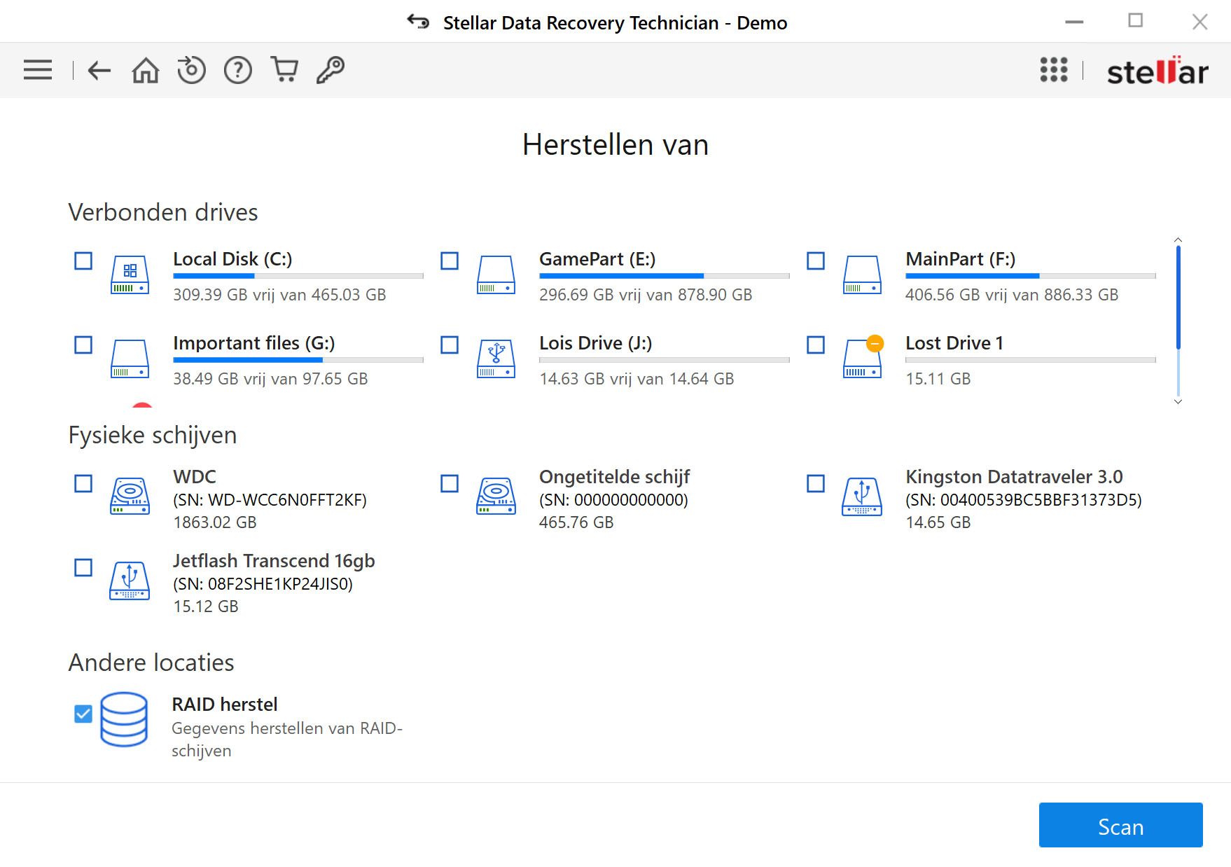 Stellar Phoenix RAID recovery