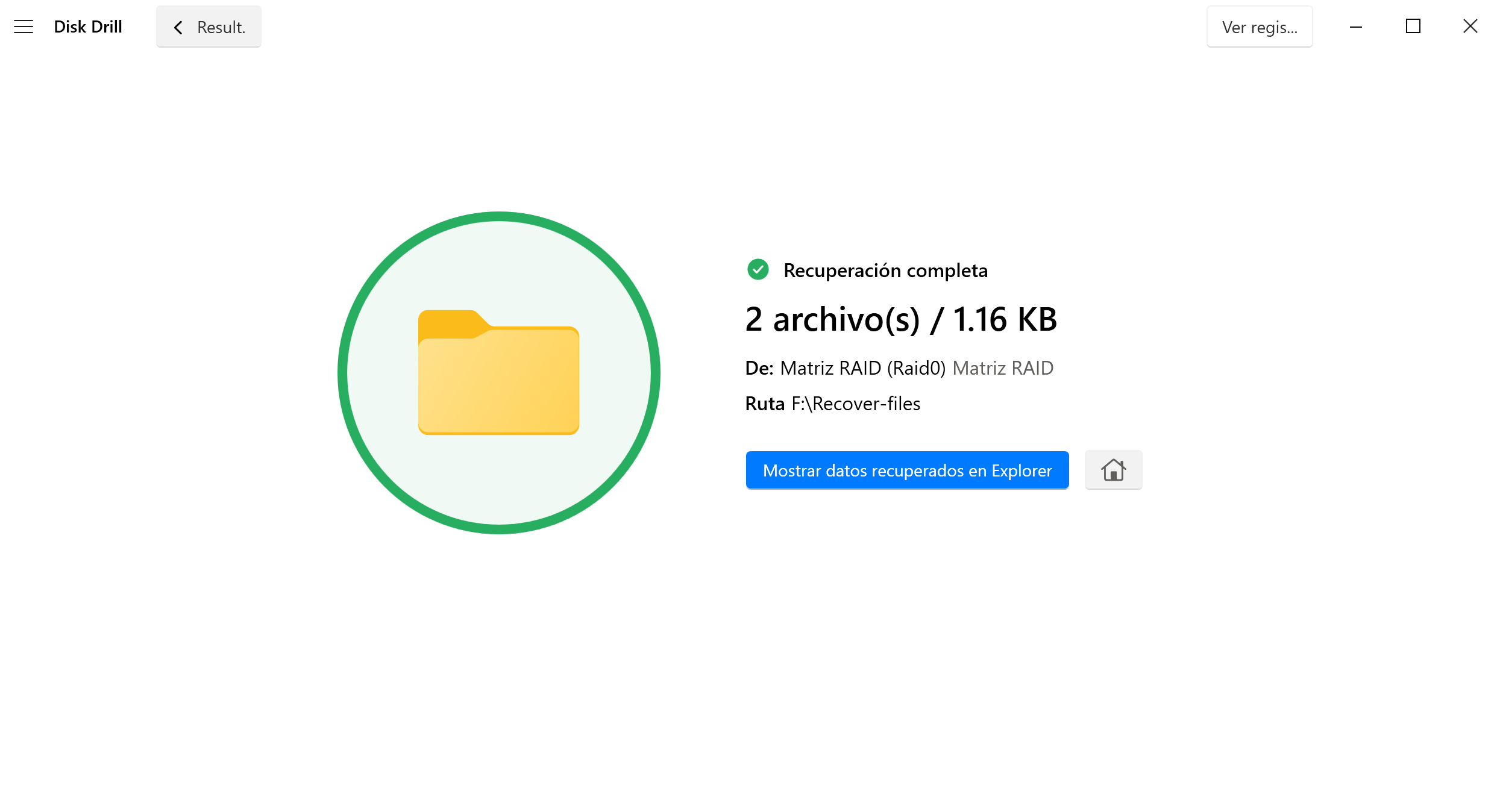 Disk Drill para recuperar archivos de RAID