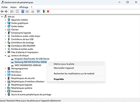 Mettre à jour les pilotes du disque dur Mettre à jour les pilotes du disque dur