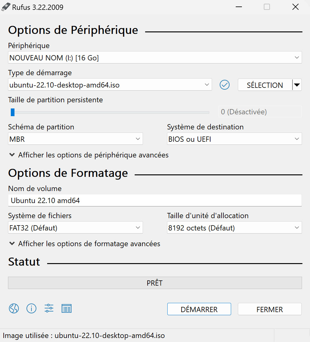 Accéder à la partition depuis Linux