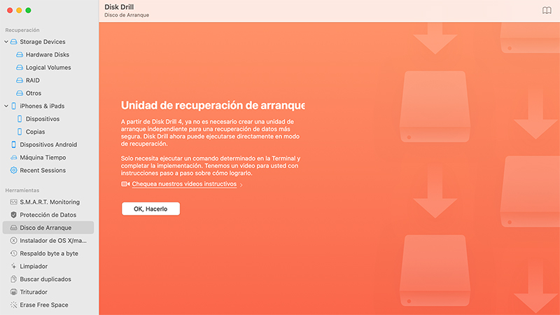 Arrancar Mac del USB. Descargue Diskmaker X Alternative