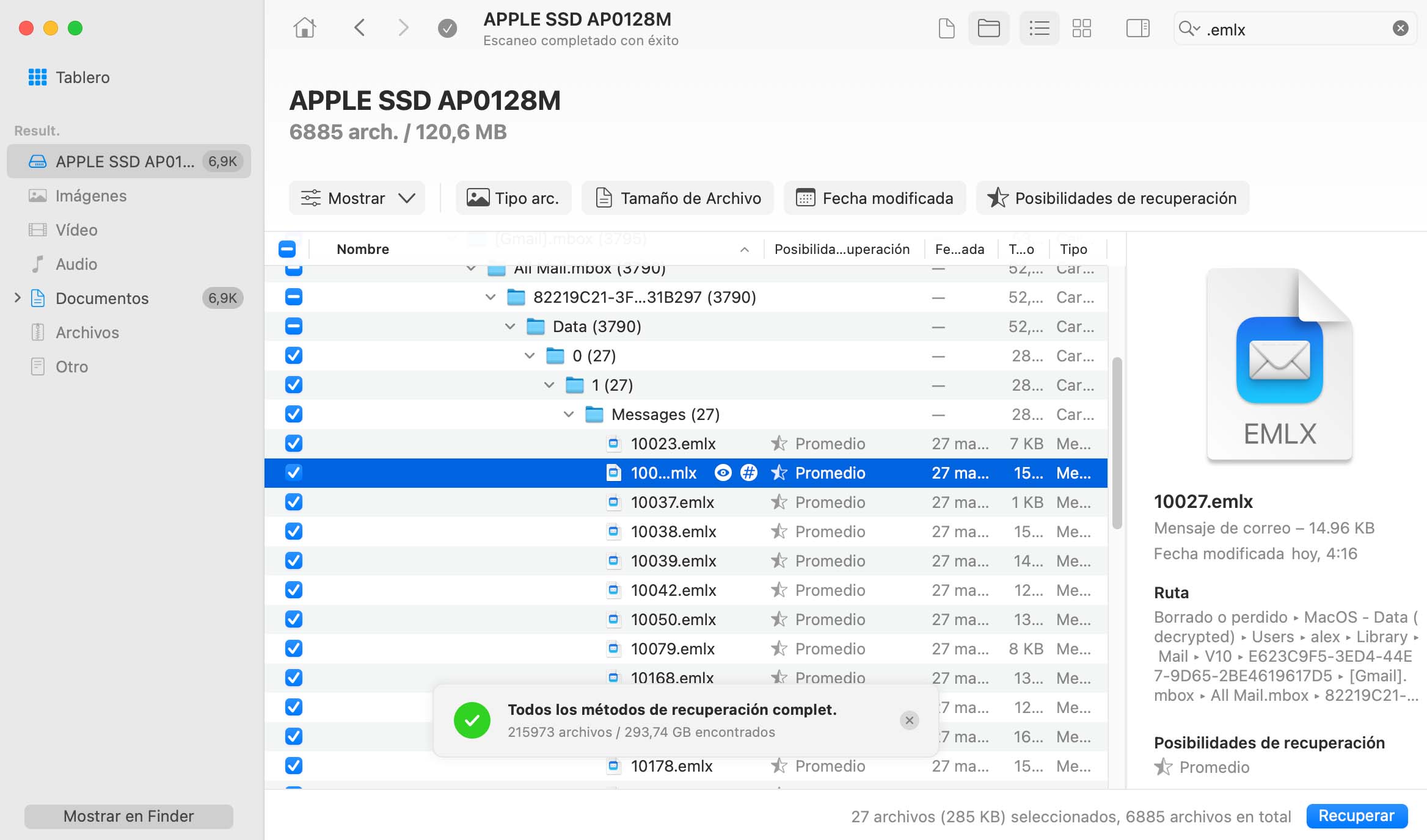 Cómo recuperar correo electrónico eliminado en Mac OS X