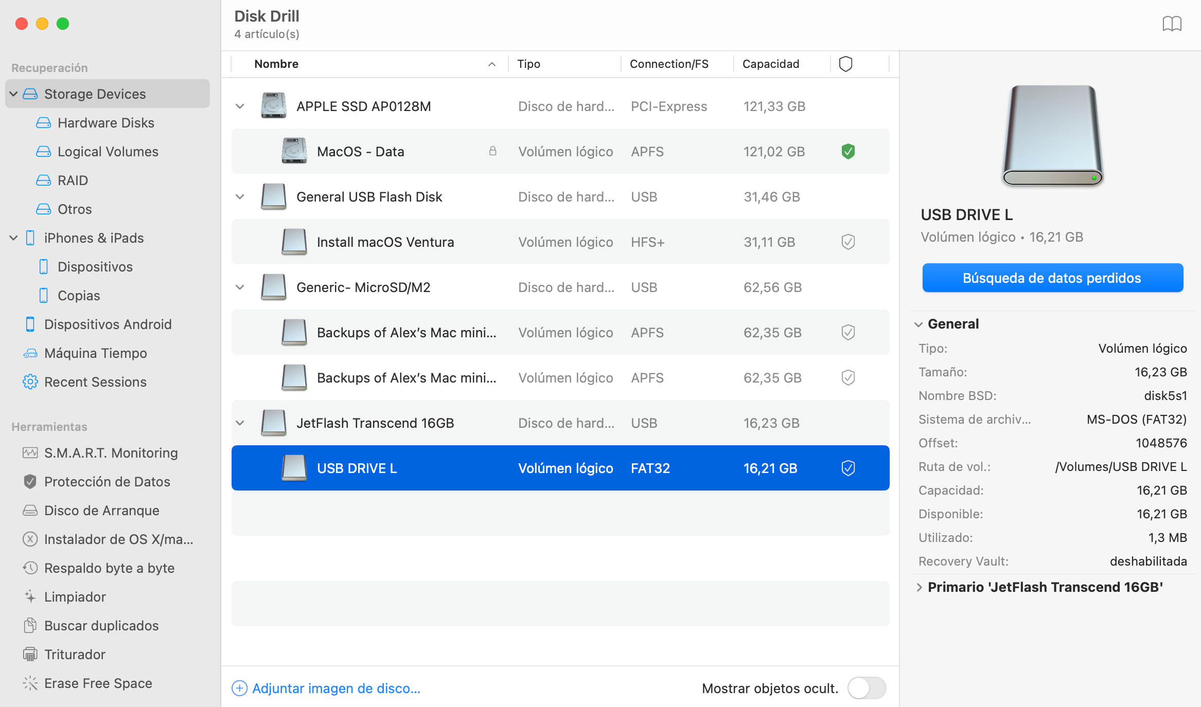 FAT/FAT32 y recuperación de NTFS para Mac