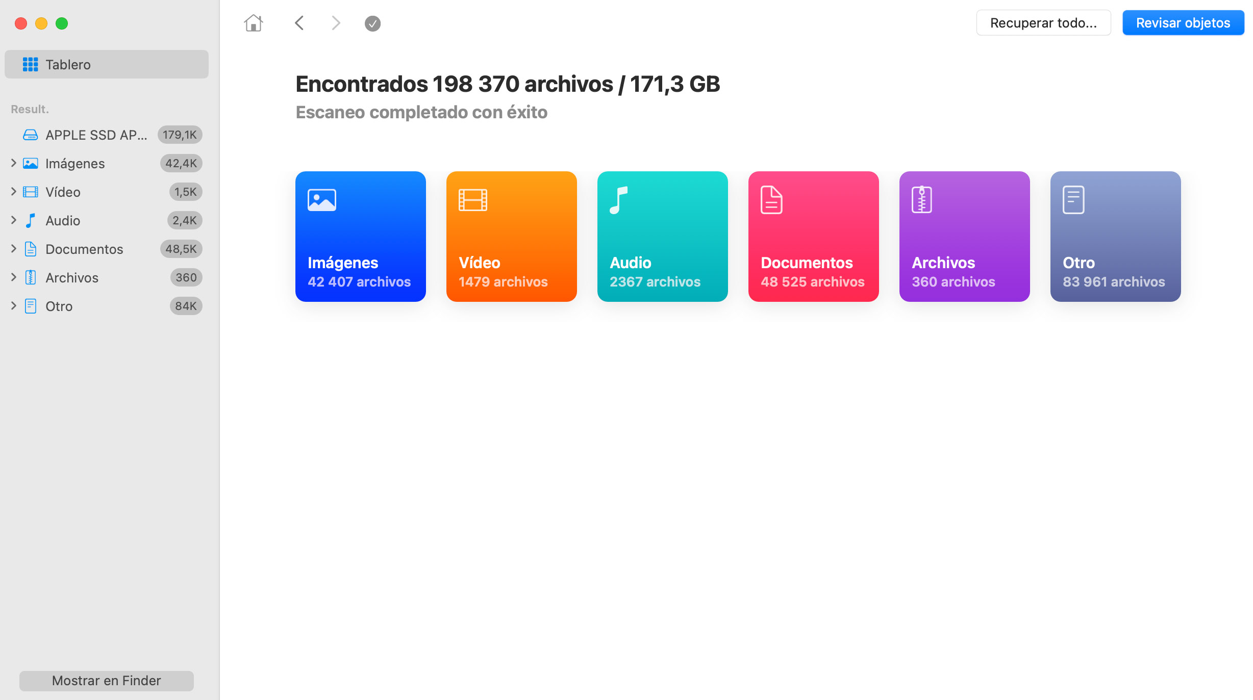 Inicie la búsqueda de archivos perdidos