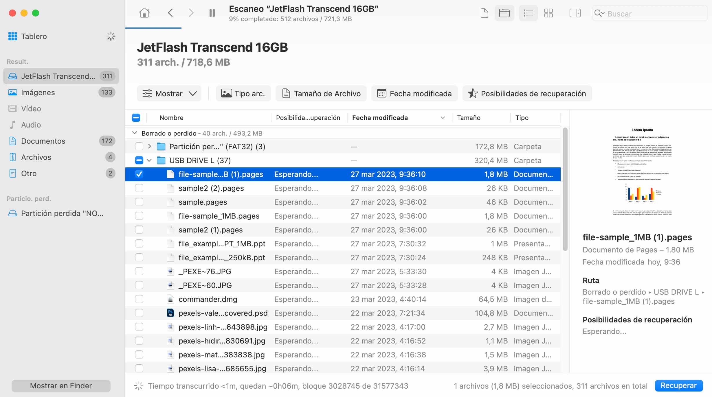 La recuperación de documentos de Word es fácil con Disk Drill