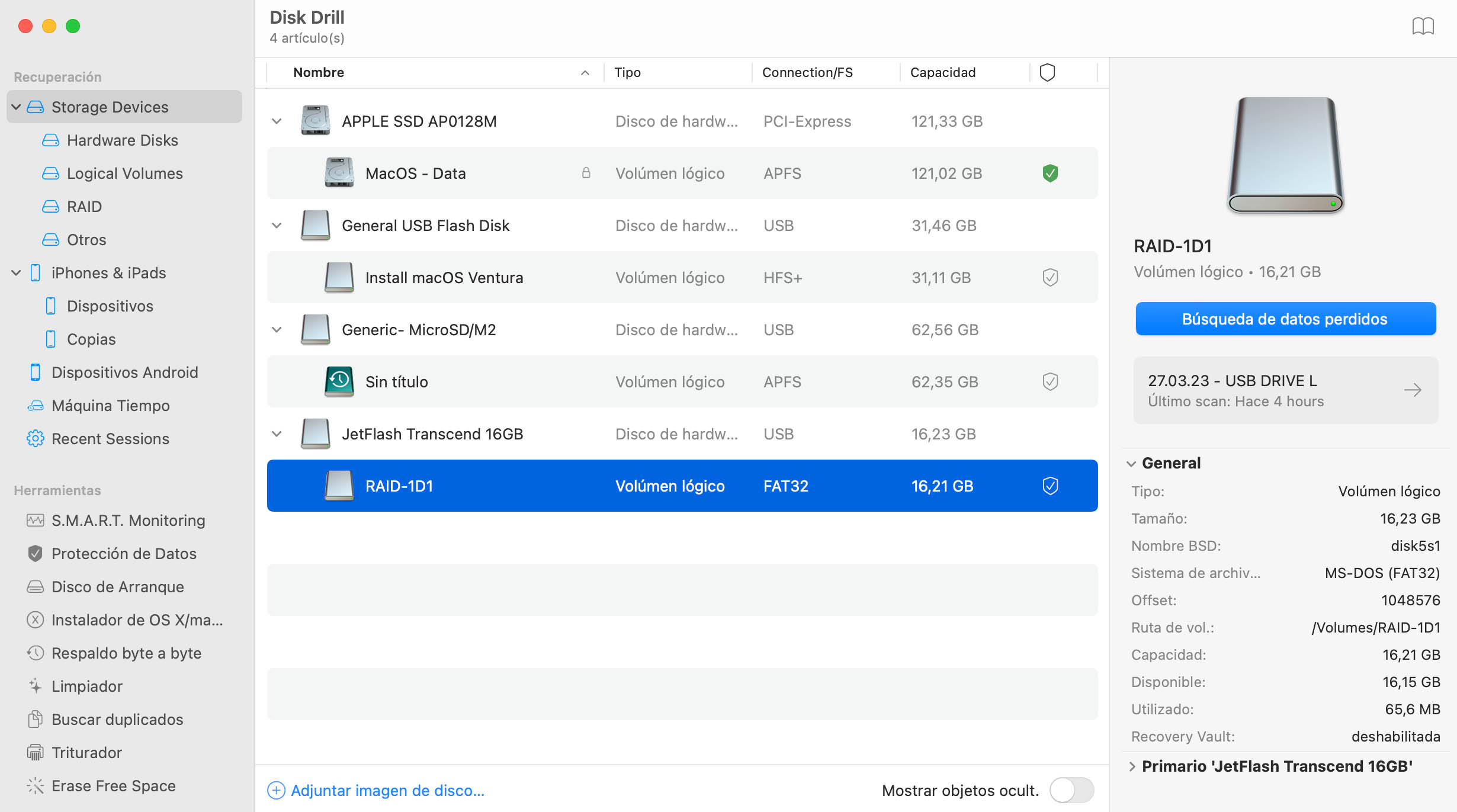 Recupere datos perdidos y archivos de un RAID en un Xserve