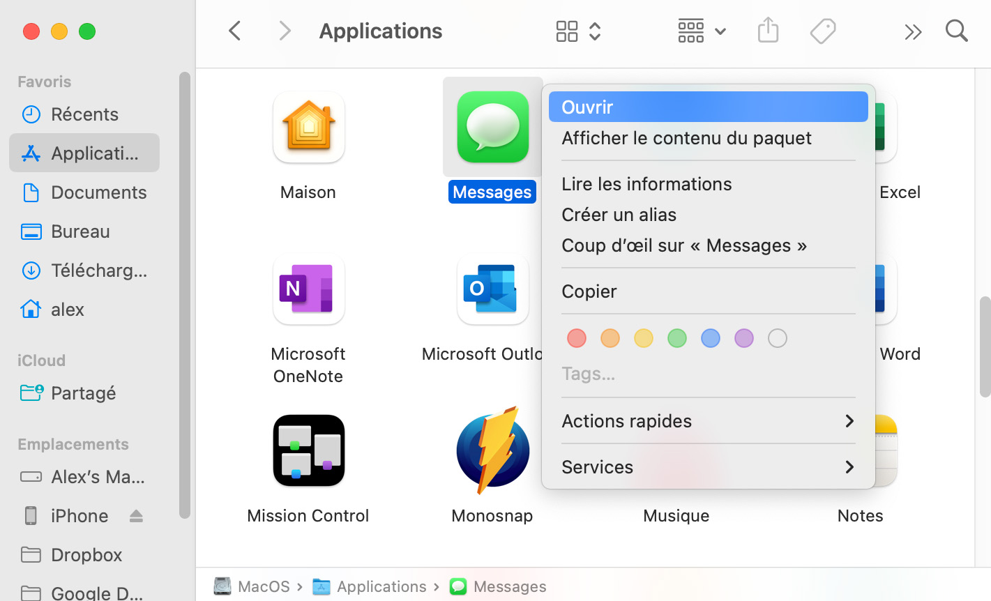 Rechercher les SMS sur d'autres appareils Apple