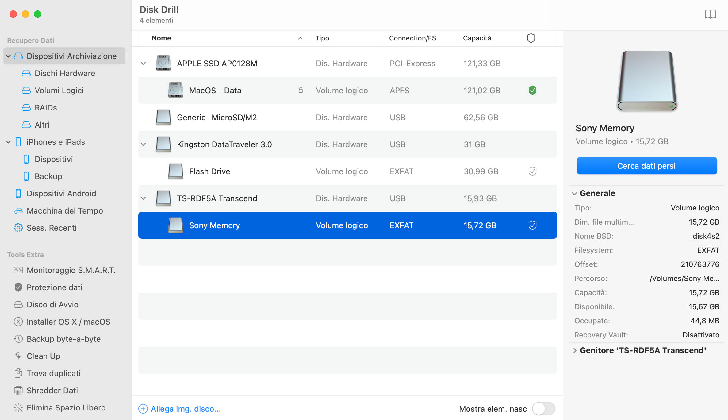 Come recuperare dati da Memory Stick Sony su Mac OS X