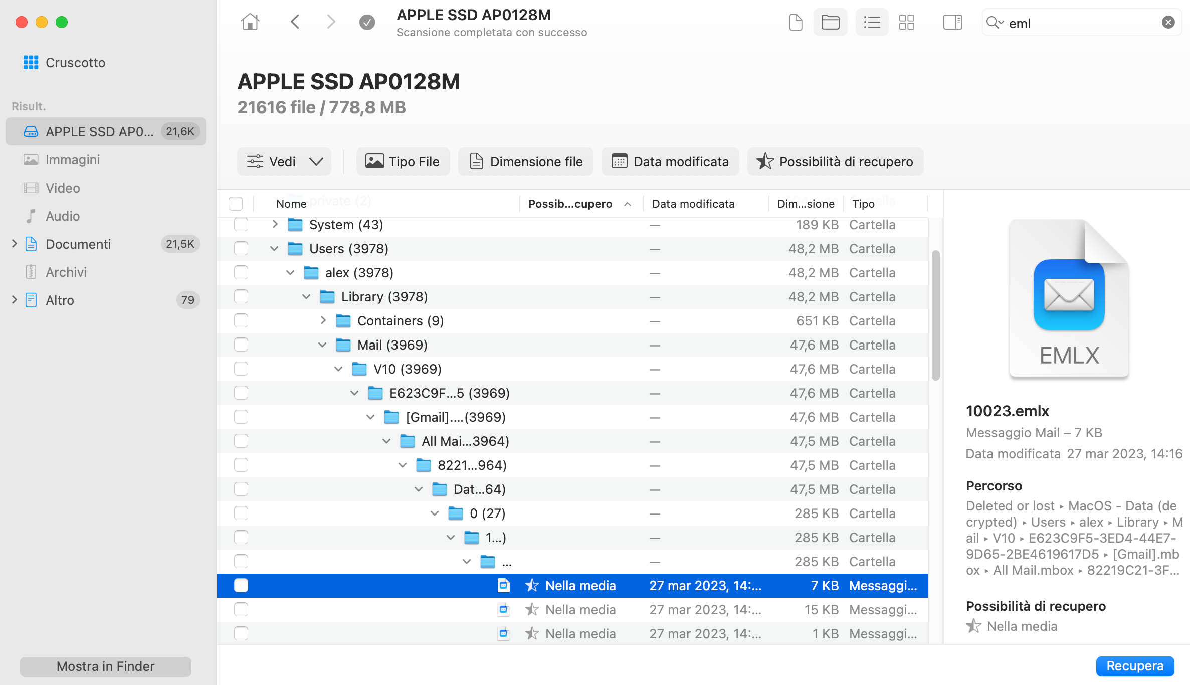 Come recuperare email eliminate su Mac OS X