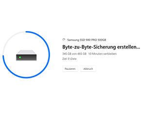 Byte-zu-Byte-Laufwerkssicherung
