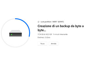 Backup dell’unità byte per byte