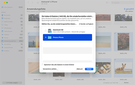 Stellen Sie Ihre iPhone-Daten an einem sicheren Ort wieder her